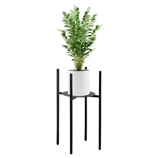 Loft stalak za cvijeće Torre 60 cm crni