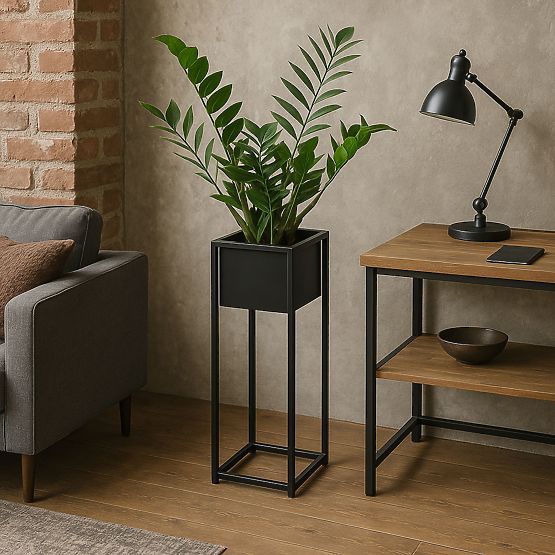 Loftovski cvjetnjak Concove 60 cm crni