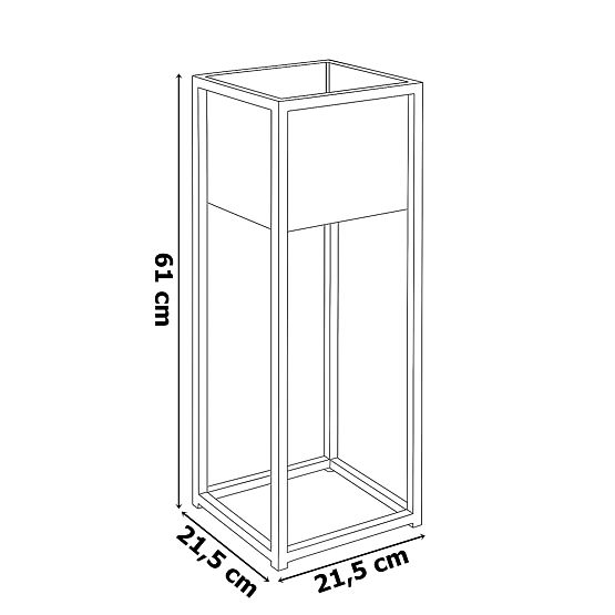 Loftovski cvjetnjak Concove 60 cm crni