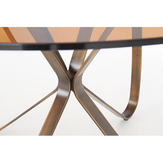 LUNGO stol zlatni antikni / smeđi (2p=1ks)