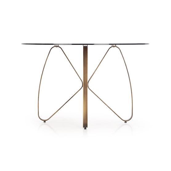 LUNGO stol zlatni antikni / smeđi (2p=1ks)