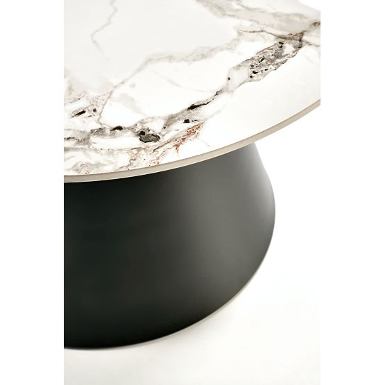 MAGNETA set od 2 klupa, bijeli mramor / crna (2p=1ks)