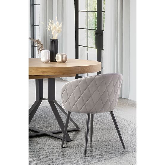 MERCY sklopivi stol, ploča - zlatni hrast, noge - crne (2p=1ks)