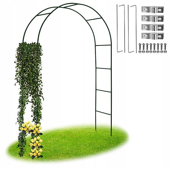 Metalna pergola luk crna 240 cm