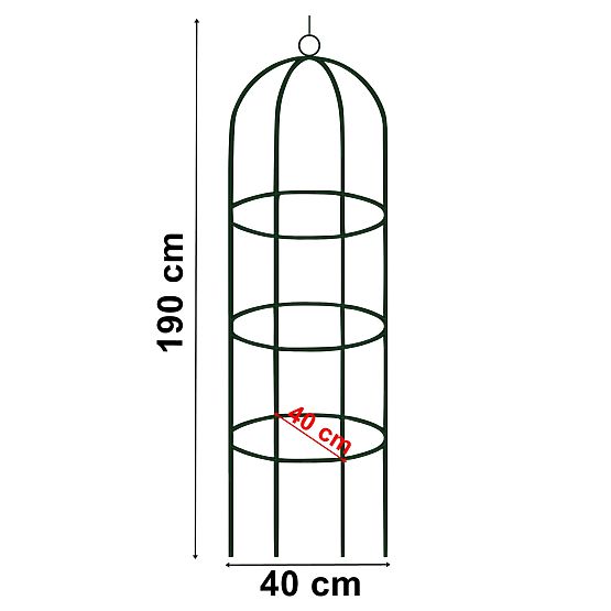 Metalna pergola stup tamno zelena 190 cm
