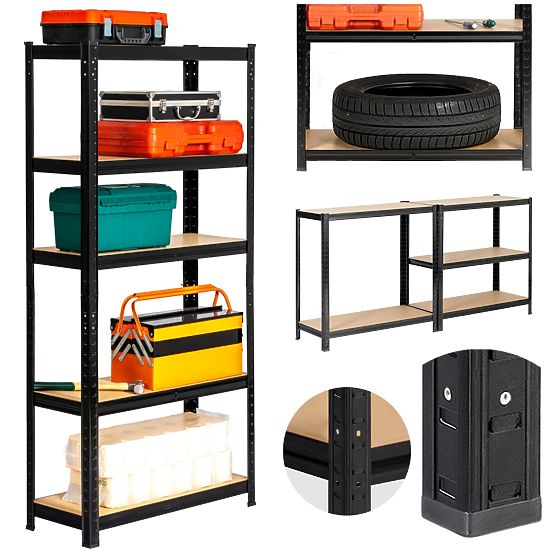 METALNA POLICA 70x30x154 CRNA