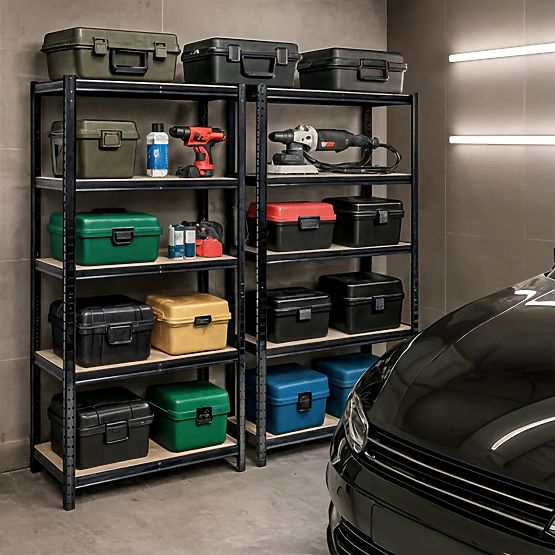 METALNA POLICA 70x30x154 CRNA