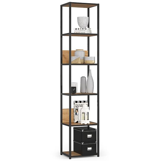 METALNA POLICA LOFT 400 CRNA/CRAFT HRAST