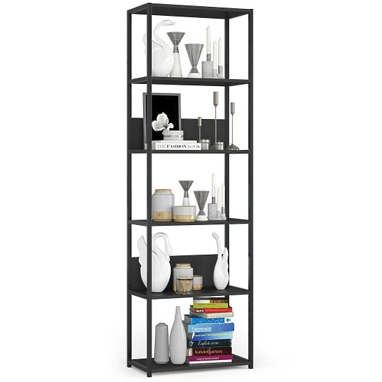 METALNA POLICA LOFT 600 CRNA/CRNA