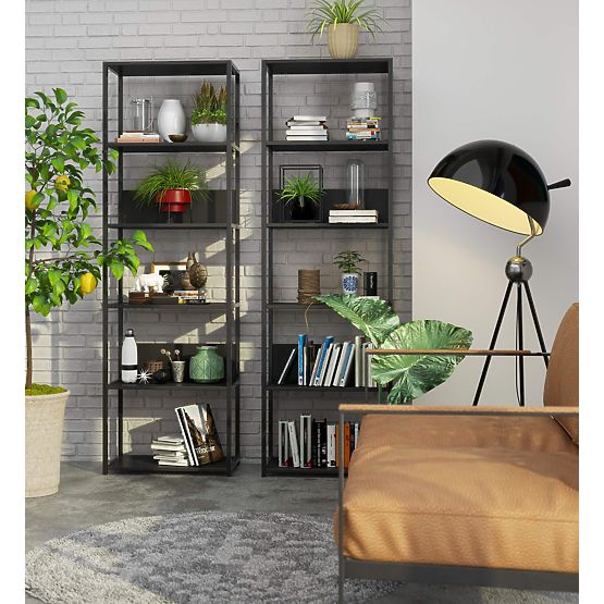 METALNA POLICA LOFT 600 CRNA/CRNA