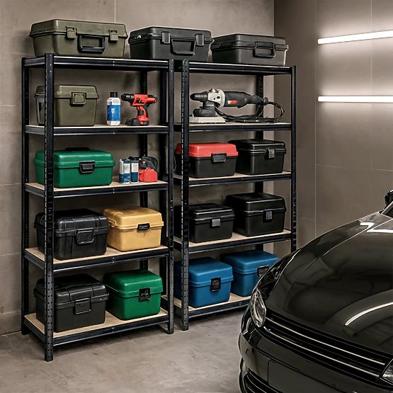 METALNI REGALE 90x40x180 CRNI