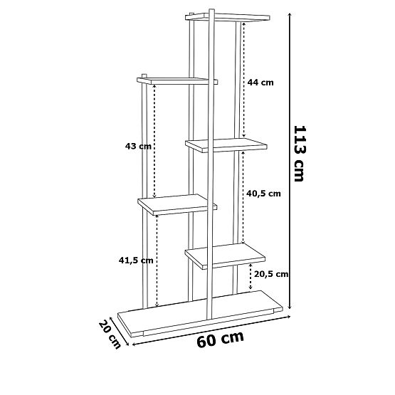 Metalni stalak za cvijeće IKER Rustic 6 razina