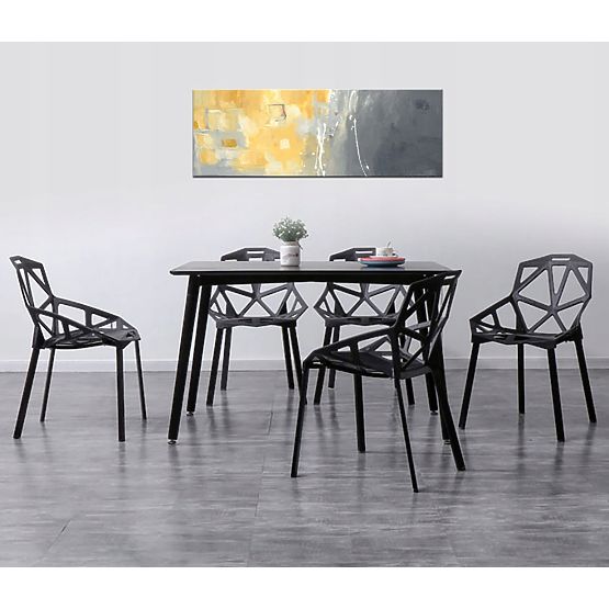 Moderna čipkasta stolica VECTOR crna