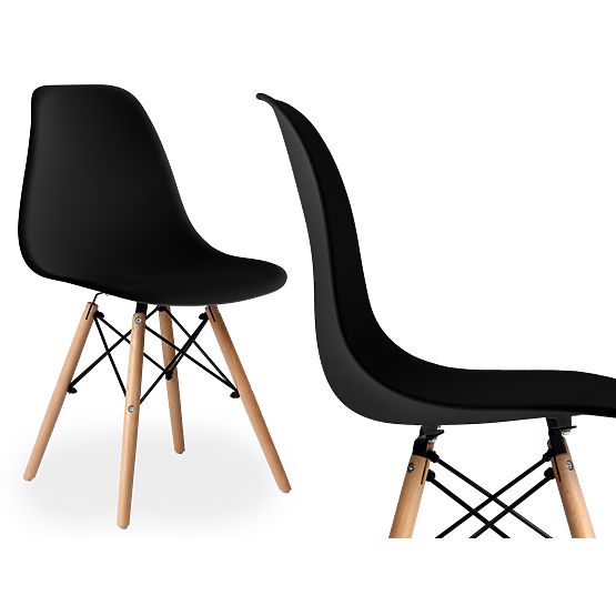 Moderna stolica Milano DSW PP crna