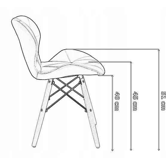 Moderna tapecirana stolica MURET crna