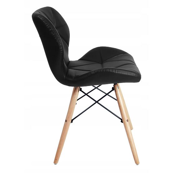 Moderna tapecirana stolica MURET crna