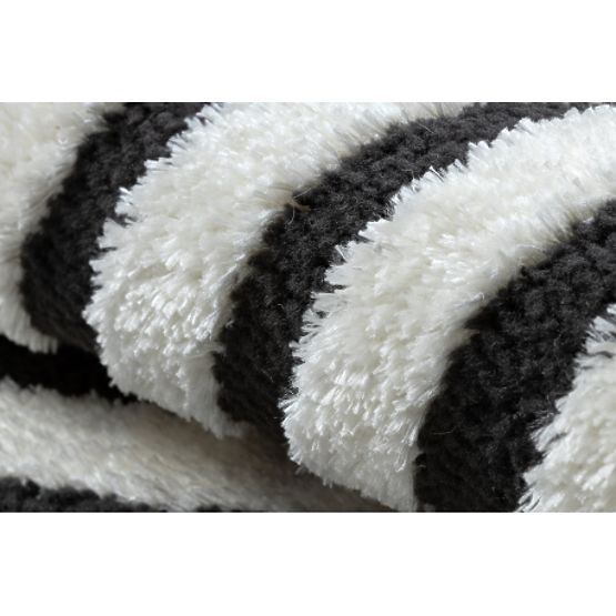 Moderni tepih MODE 8597 geometrijska krem/crna