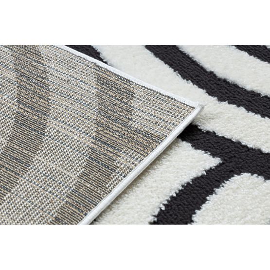 Moderni tepih MODE 8629 školjke krem/crna