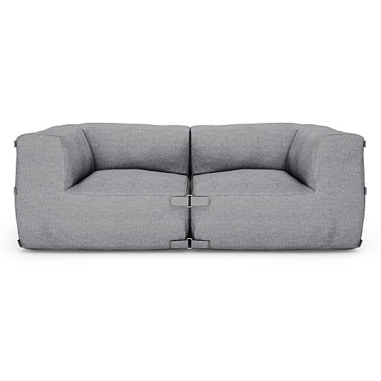 Modularna vrtna sofa Vacuum Vlll s presvlakom, siva
