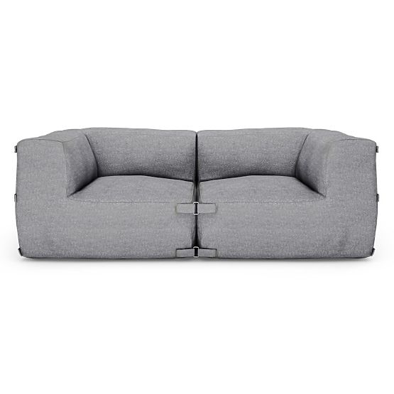 Modularna vrtna sofa Vacuum Vlll s presvlakom, siva