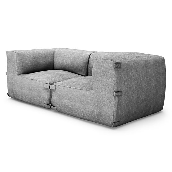 Modularna vrtna sofa Vacuum Vlll s presvlakom, siva