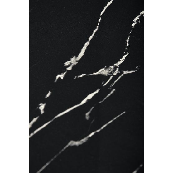 MOLINA okrugli stol, crni mramor / crna / zlatna (2p=1ks)