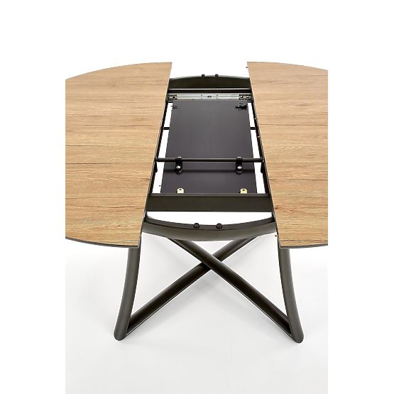 MORETTI rasklopivi stol ploča - zlatni hrast / siva, noge - antracit