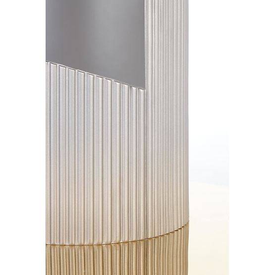 MUSCAT proširivi stol ploča - sivi mramor, noga - svijetlo siva / zlatna