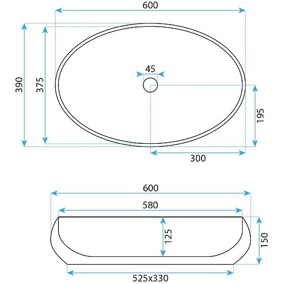 Nadgradni umivaonik Rea Maya
