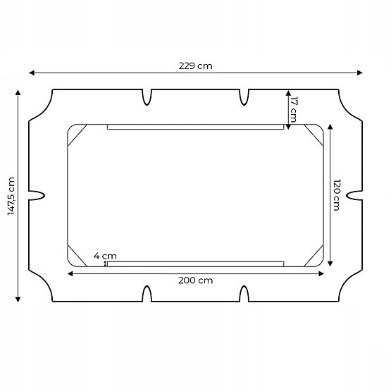 Nadstrešnica za ljuljačku 200 x 120 cm vodootporni pokrov zeleni ModernHome