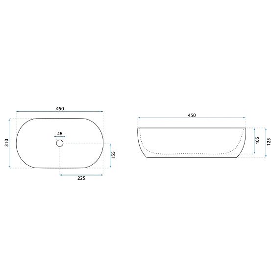Namještajni umivaonik Rea Amelia 45