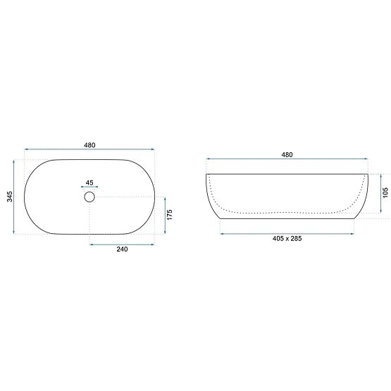 Namještajni umivaonik REA Amelia WARM