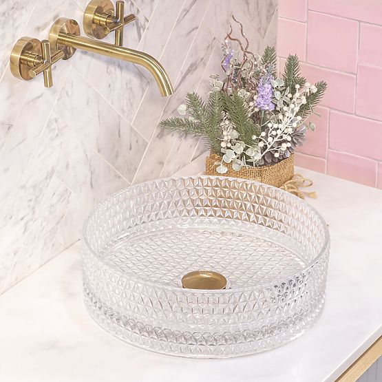 Namještajni umivaonik Rea Cristal Transparent 35