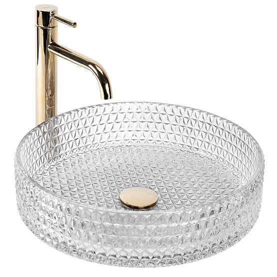 Namještajni umivaonik Rea Cristal Transparent 39