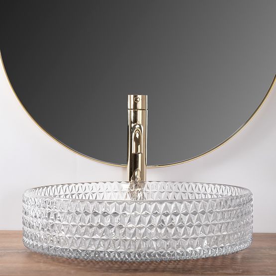 Namještajni umivaonik Rea Cristal Transparent 39