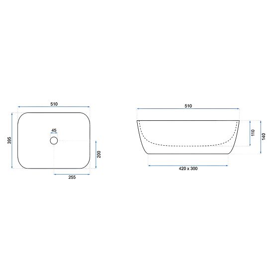 Namještajni umivaonik Rea Freja Travertine Matt