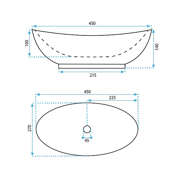 Namještajni umivaonik Rea Kate 45