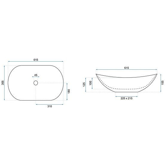 Namještajni umivaonik Rea Royal Blueberry Matt