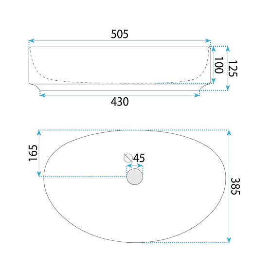 Namještajni umivaonik Rea SABINA 50