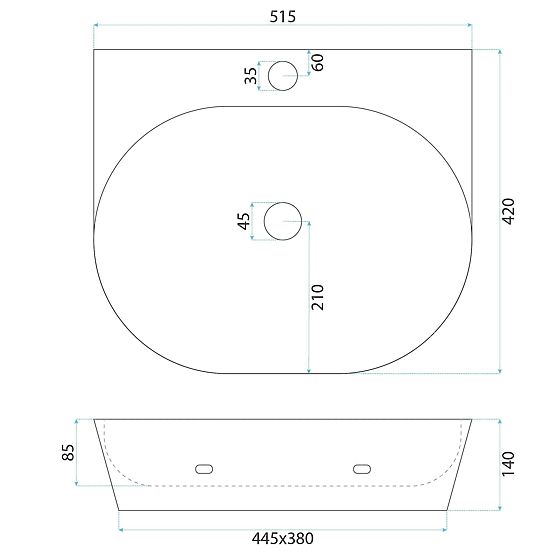 Namještajni / zidni umivaonik Rea Kim 52