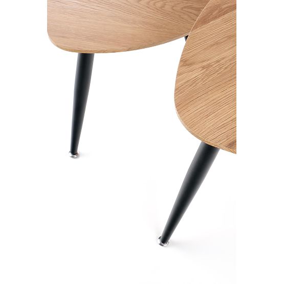 NICEA 2, set od 2 klupe zlatni hrast/crna