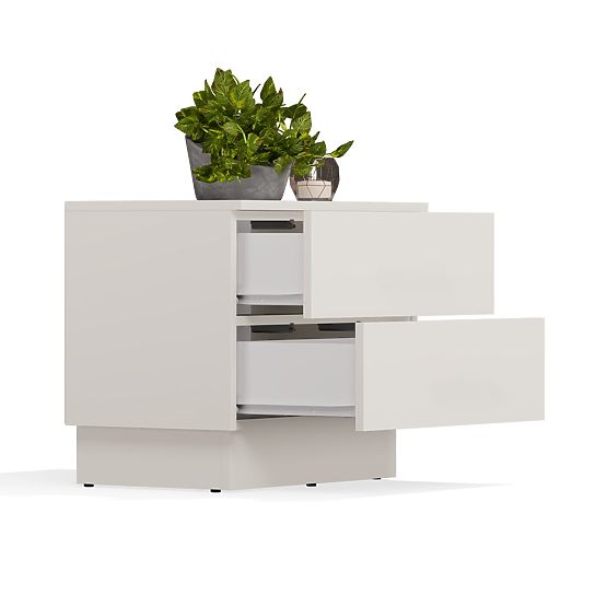 Noćni ormarić AMBER 2S s 2 ladice za spavaću sobu KAŠMIR Bež