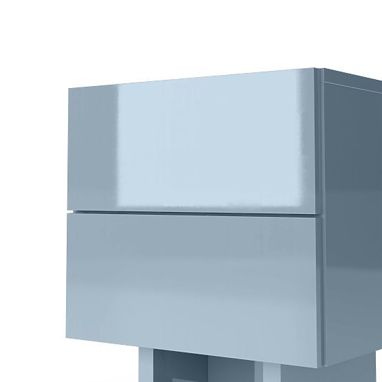 Noćni ormarić Glim, dimno plava, sjajna