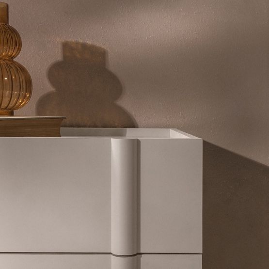 Noćni ormarić Moss kašmirski, zaobljeni