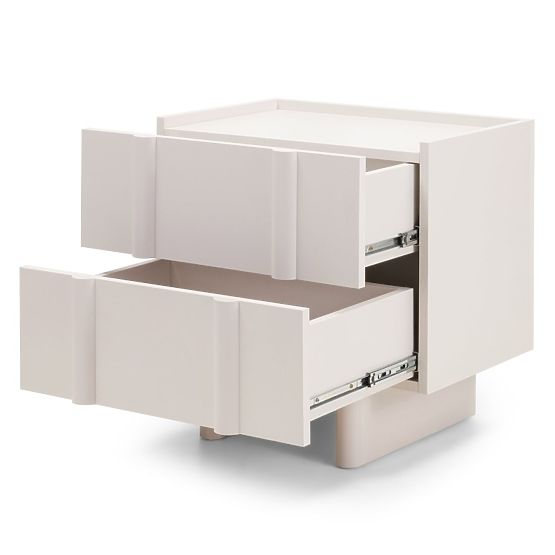 Noćni ormarić Moss kašmirski, zaobljeni