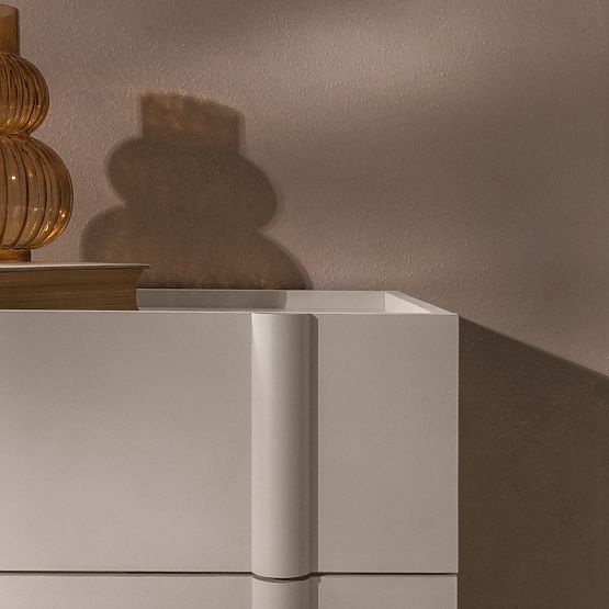 Noćni ormarić Moss kašmirski, zaobljeni