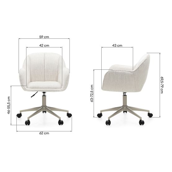 Okretna stolica Almeria, krem/svijetlo bež noge