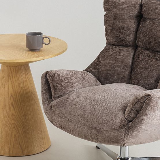 Okretna stolica Bolzano, smeđe-siva/kromirane noge