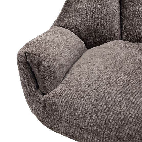 Okretna stolica Bolzano, smeđe-siva/kromirane noge