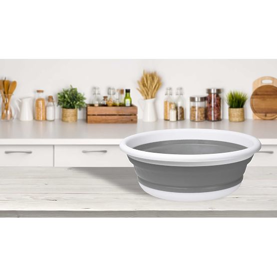 Okrugla zdjela 37 cm bijelo-siva ELBA COMPACT 9 litara